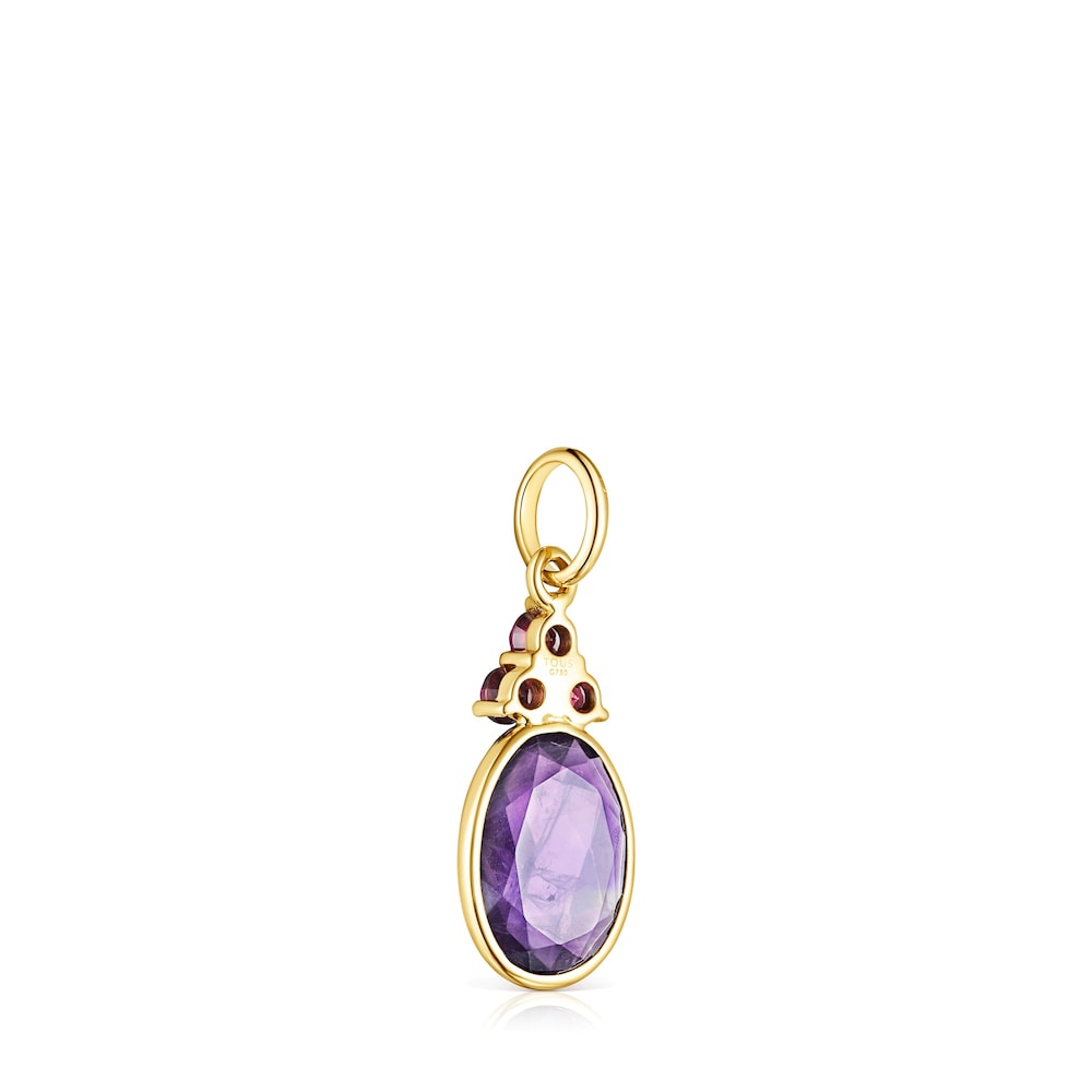 Colgante de oro con amatista y rodolita Luz image number 2