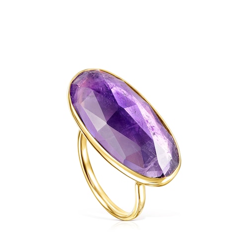 Ring Luz aus Gold mit Amethyst image number 0