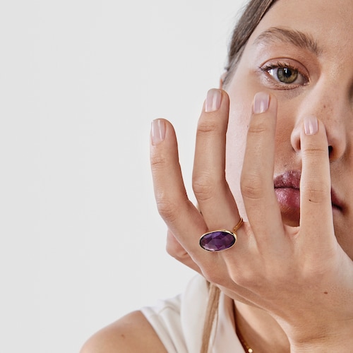 Bague Luz en Or avec Am&eacute;thyste