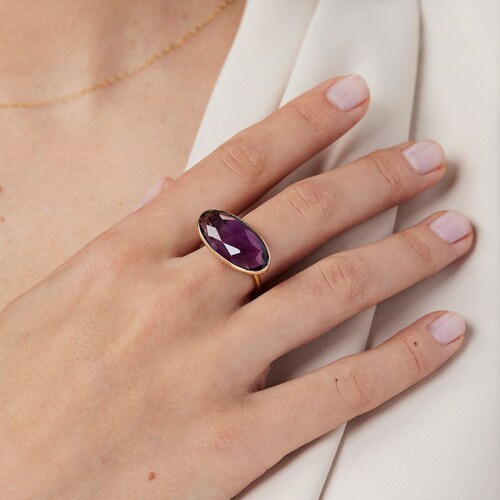 Bague Luz en Or avec Am&eacute;thyste