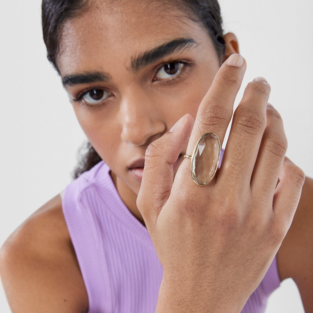 Bague Luz en Or avec Prasiolite