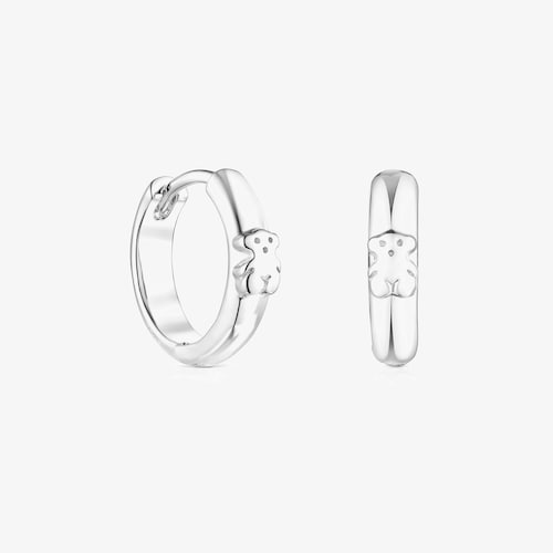Aretes aro TOUS Basics oso de plata