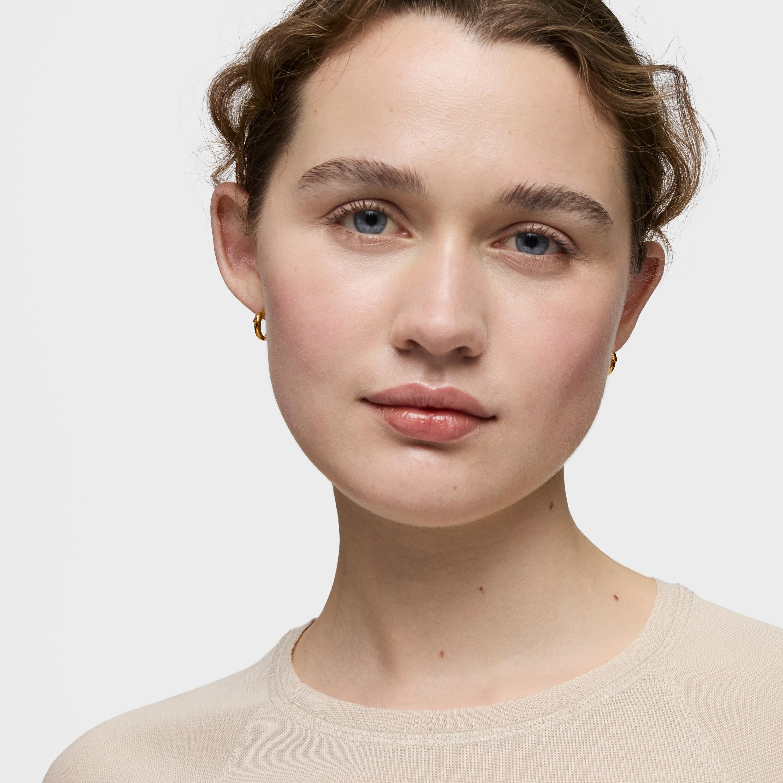 Silver Vermeil TOUS Basics bear Hoop earrings