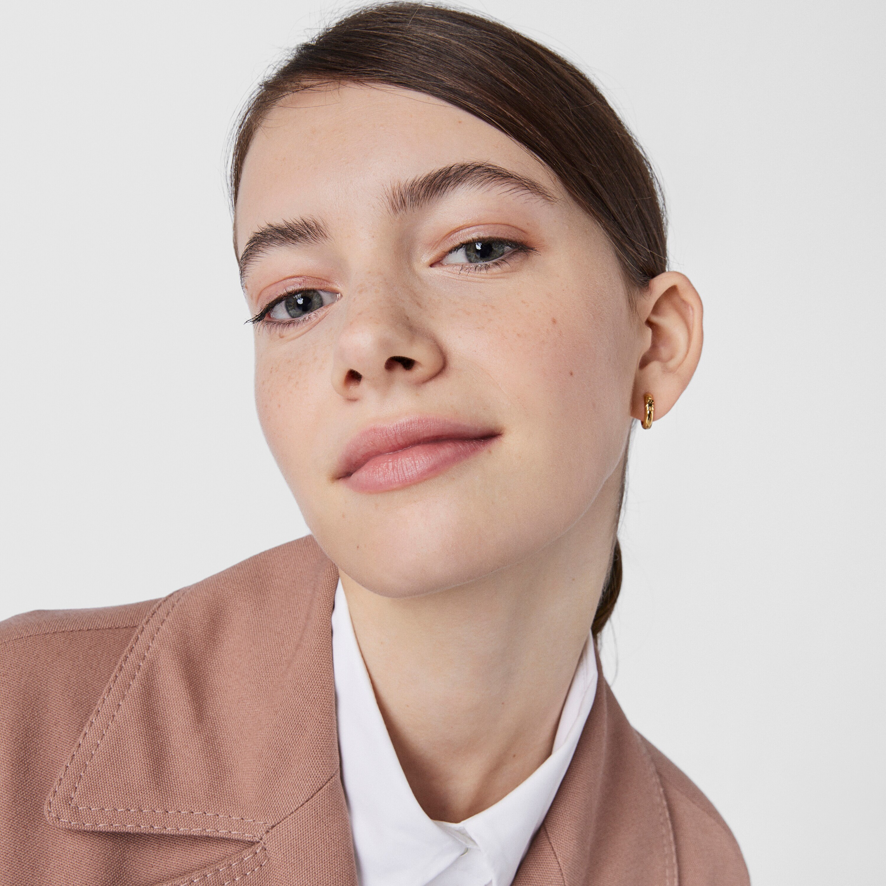 Silver Vermeil TOUS Basics bear Hoop earrings