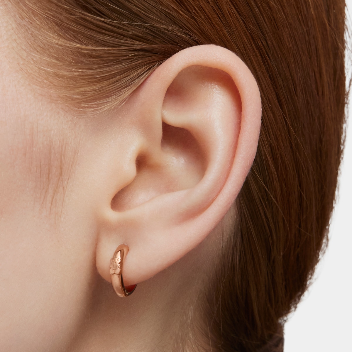 Pendientes aro oso con baño de oro rosa 18 kt sobre plata TOUS Basics