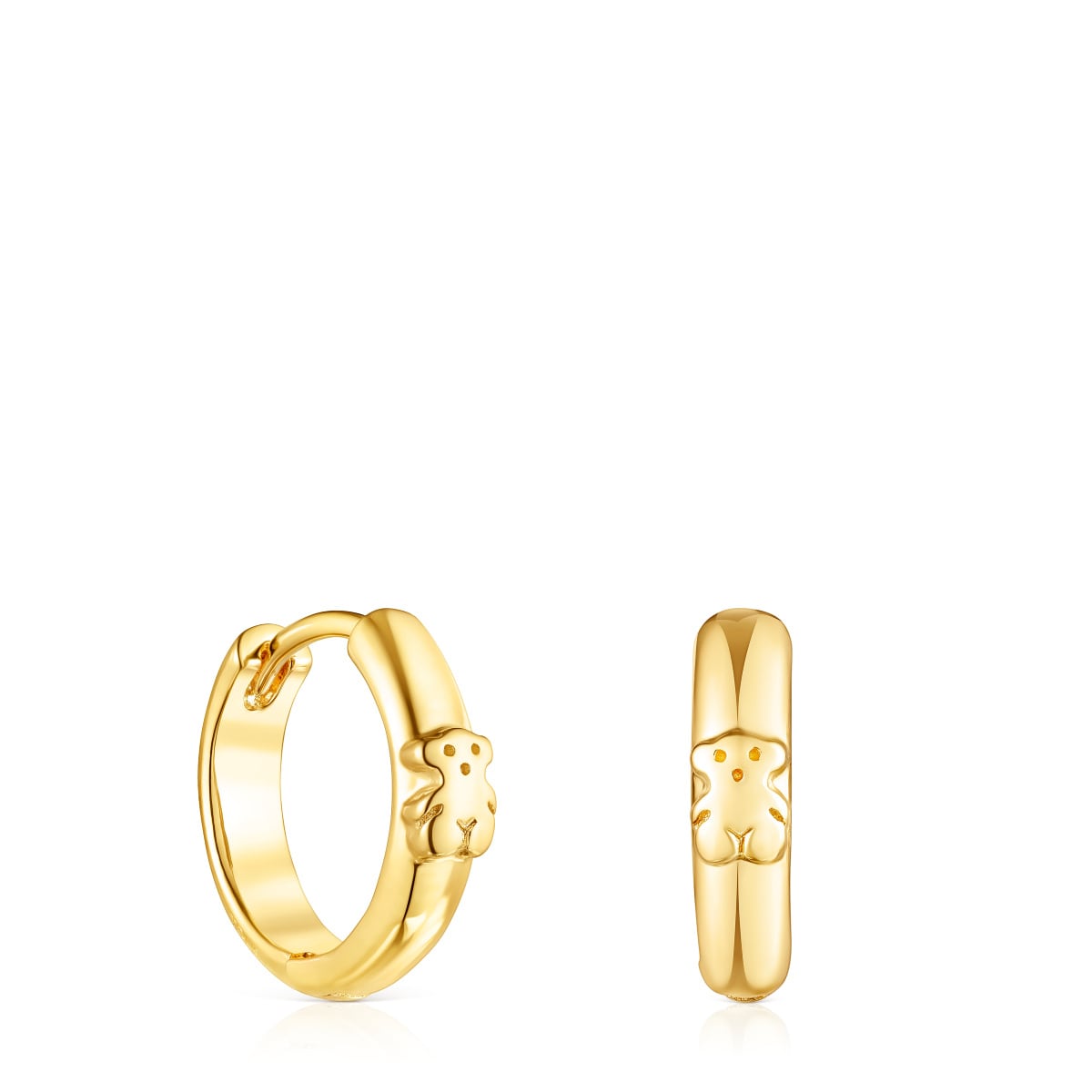 Silver vermeil TOUS Basics Hoop earrings with bear