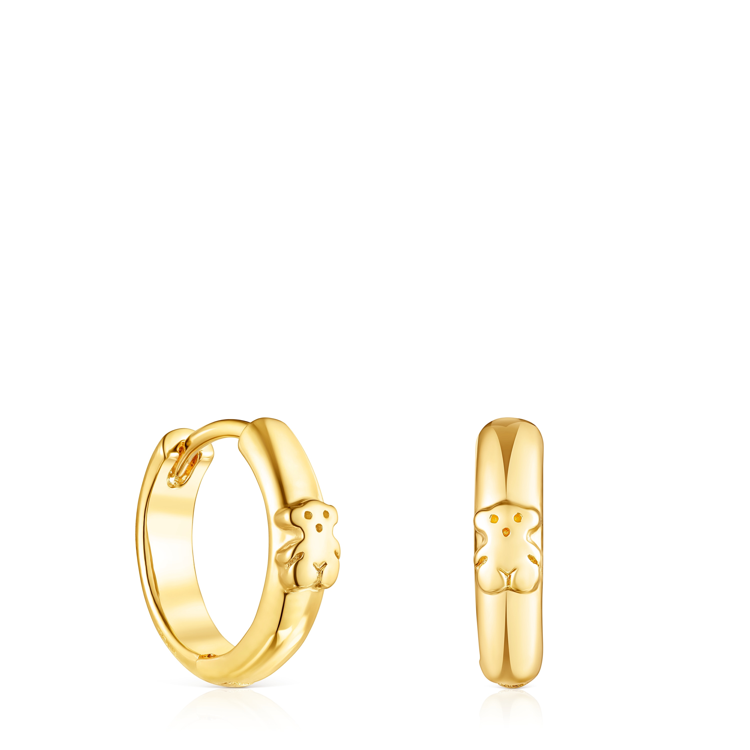 Silver vermeil TOUS Basics Hoop earrings with bear