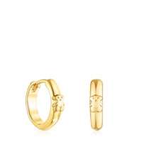 Silver vermeil TOUS Basics Hoop earrings with bear
