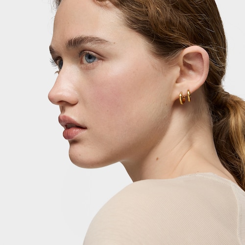 Silver vermeil TOUS Basics Hoop earrings with bear