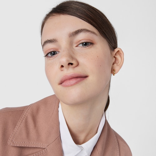 Silver vermeil TOUS Basics Hoop earrings with bear