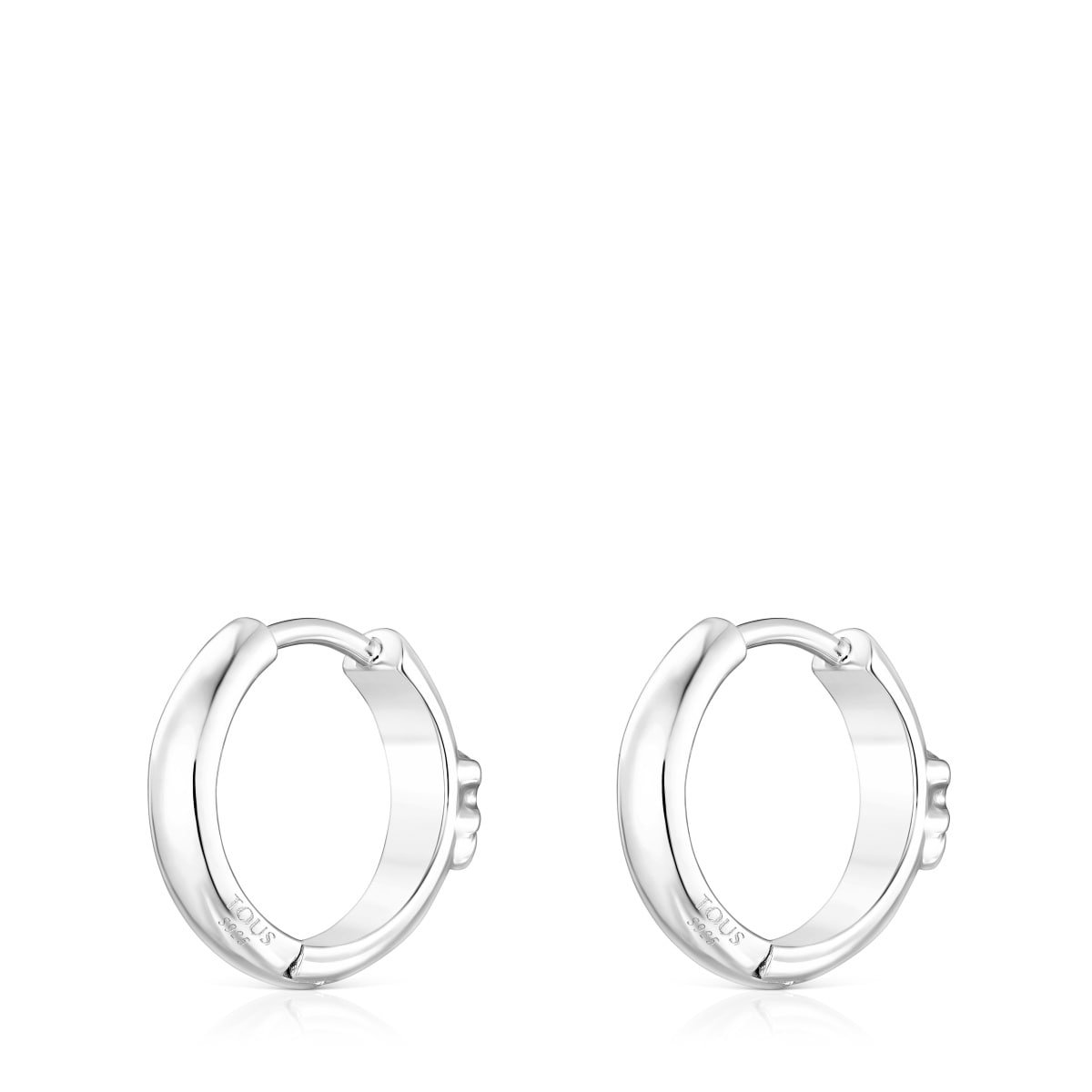Silver TOUS Basics Hoop earrings with bear