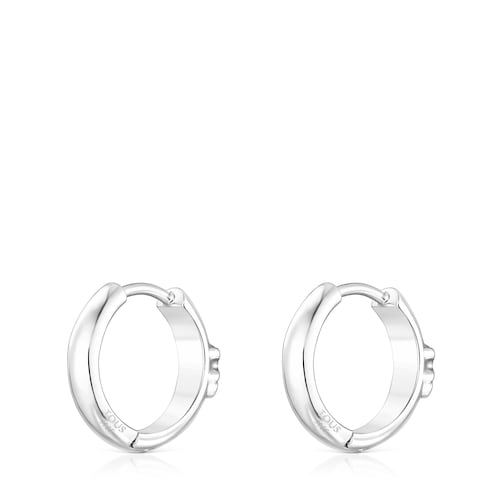 Silver TOUS Basics Hoop earrings with bear