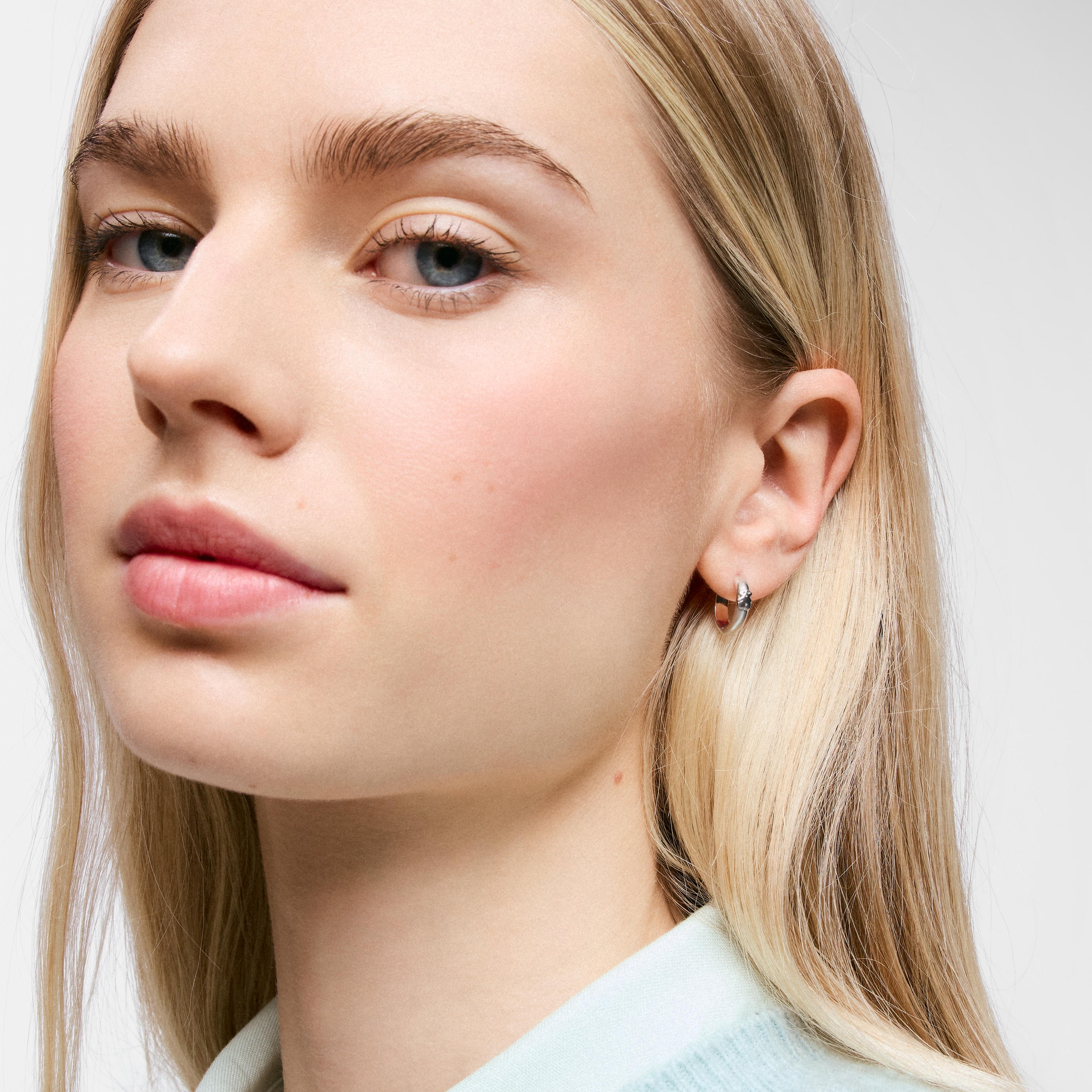 Silver TOUS Basics Hoop earrings with bear