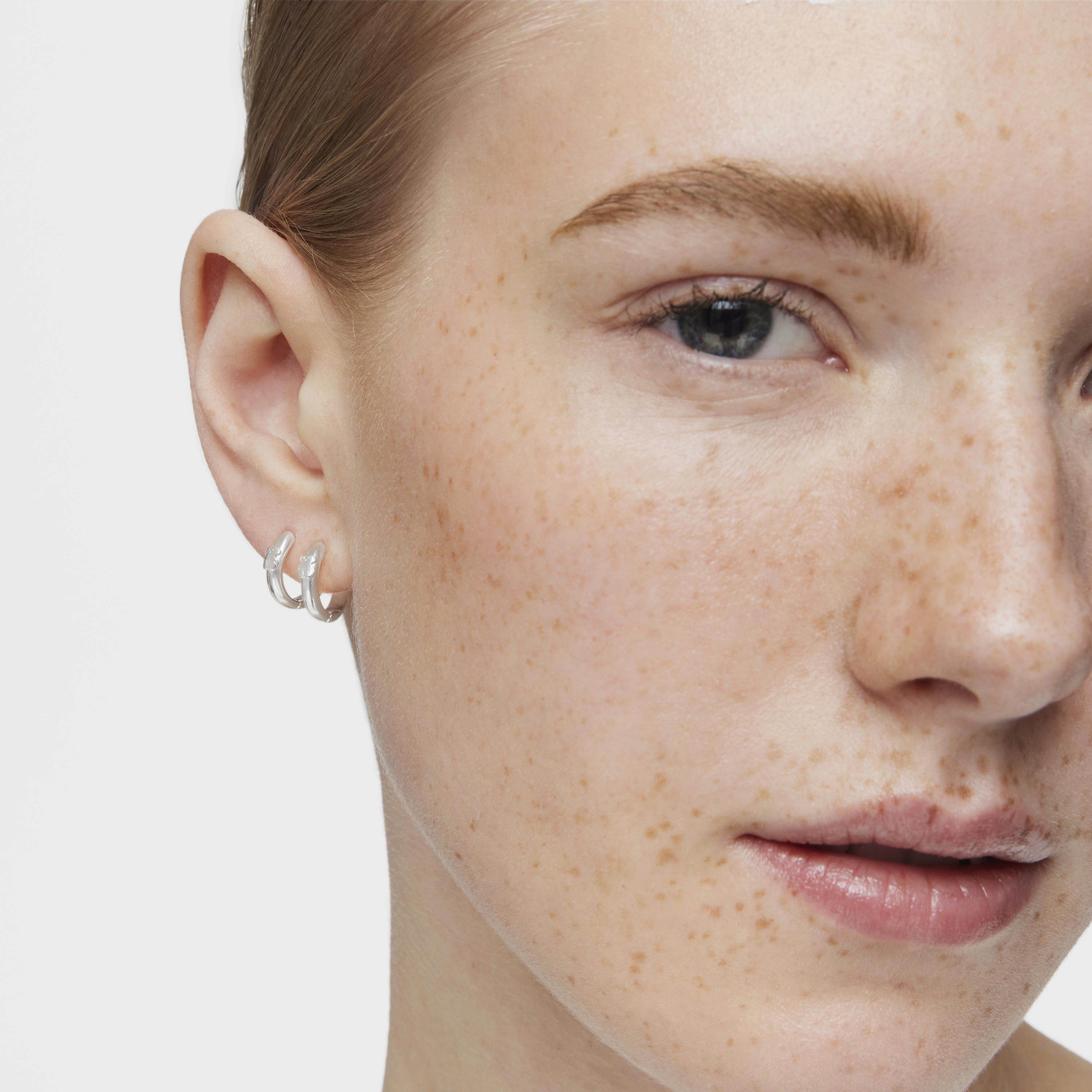 Silver TOUS Basics Hoop earrings with bear