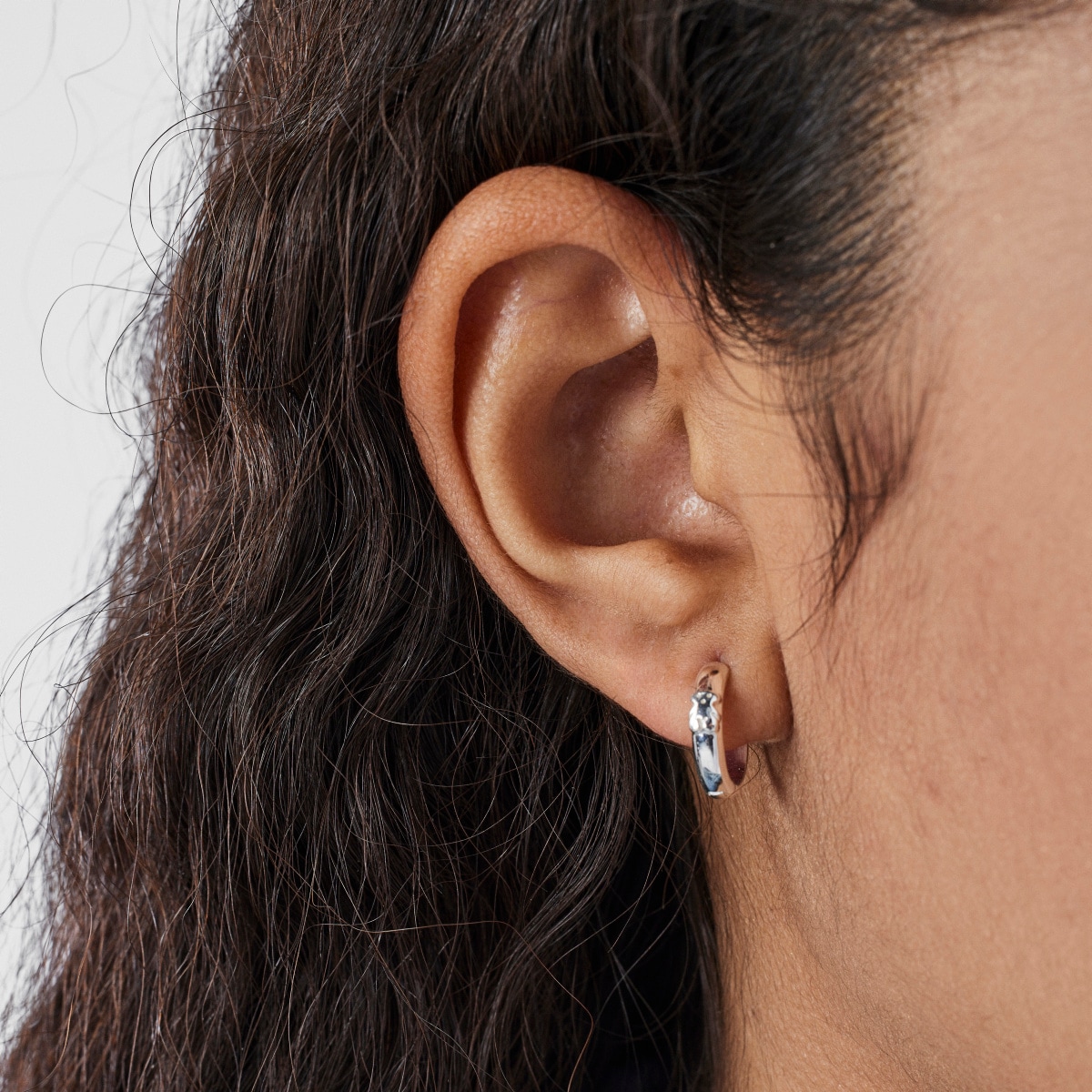 Silver TOUS Basics Hoop earrings with bear
