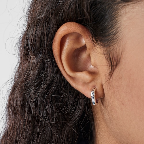 Silver TOUS Basics Hoop earrings with bear