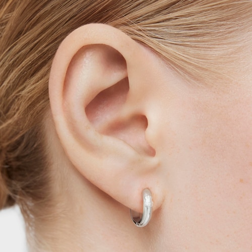 Silver TOUS Basics Hoop earrings with bear