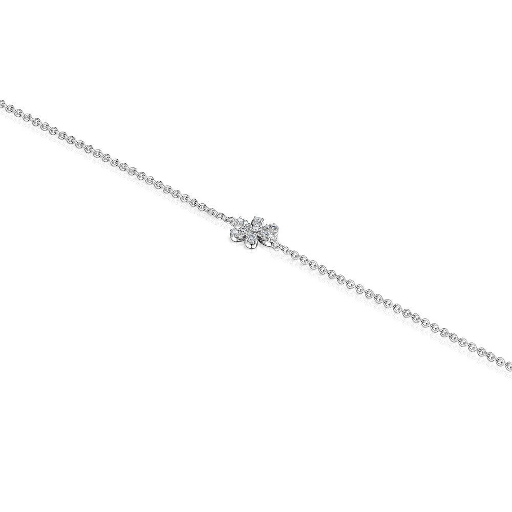 18K White Gold with Diamonds Blume Bracelet