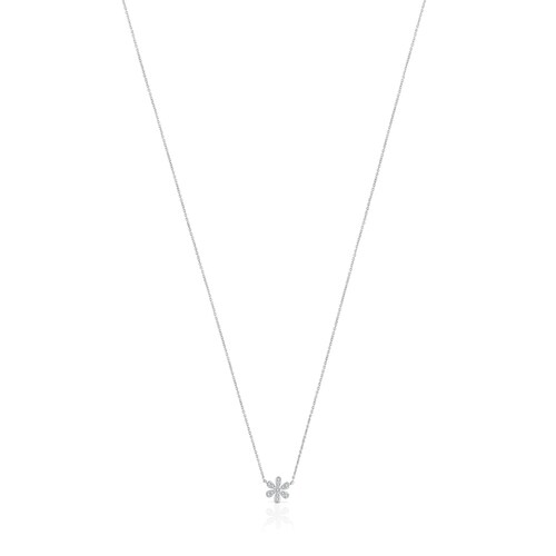 White Gold and Diamonds Blume Necklace image number 0