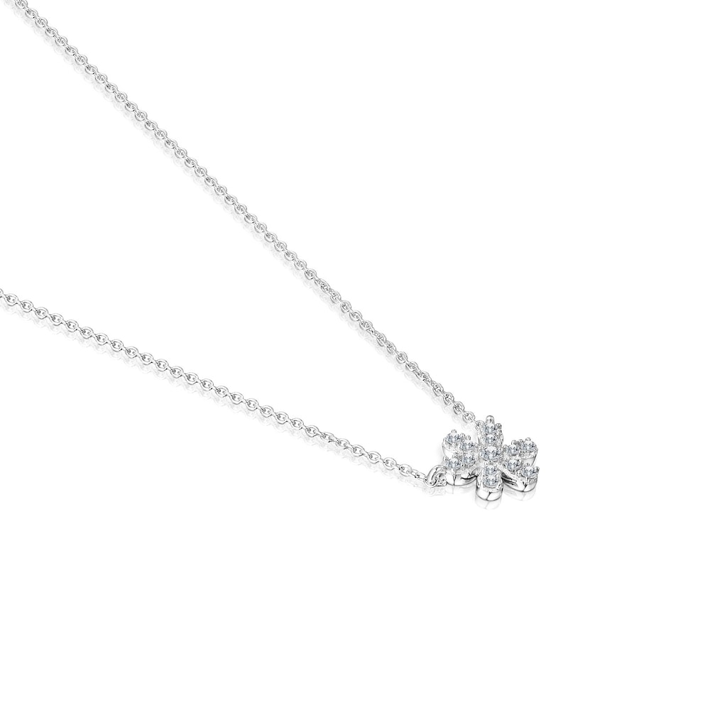 Colar Blume em Ouro branco e Diamantes