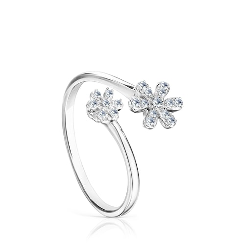 White Gold and Diamonds Blume open ring
