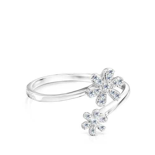 White Gold and Diamonds Blume open ring