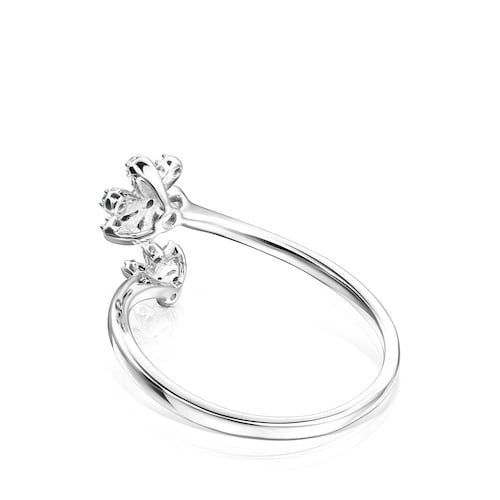 White Gold and Diamonds Blume open ring