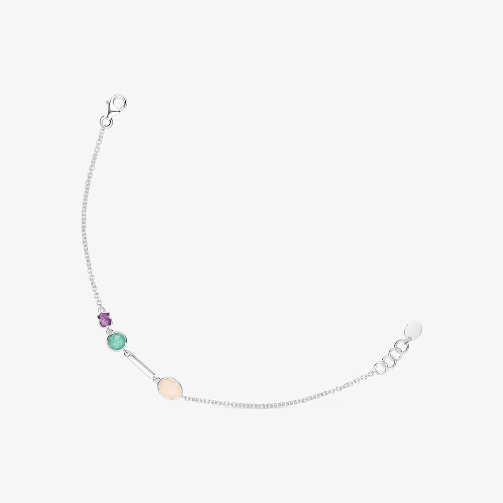 Pulsera de plata y gemas Cool Color