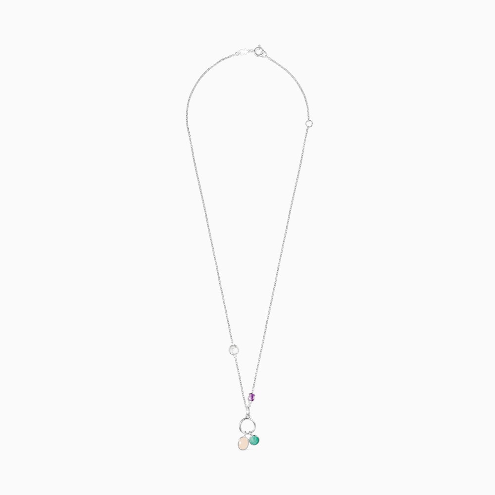 Colar Cool Color em Prata e Pedras Preciosas