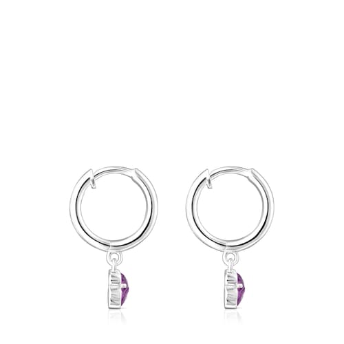 Pendientes de plata y amatista Cool Color