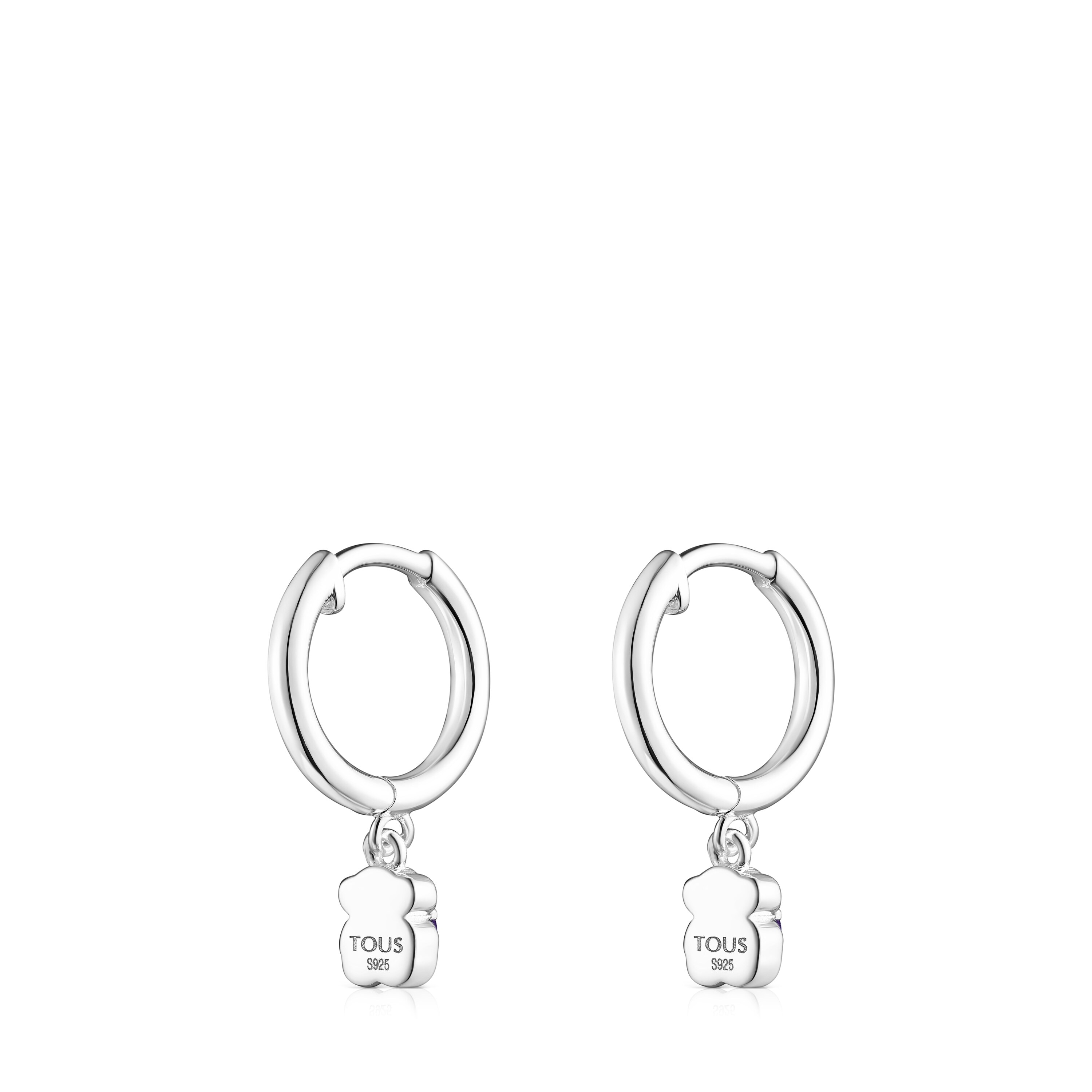 Silver and Amethyst Cool Color Earrings