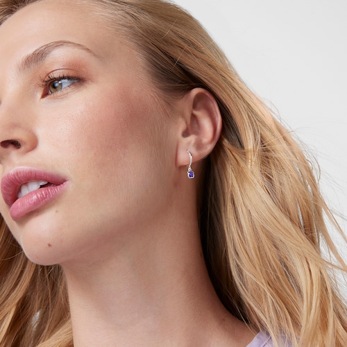 Pendientes de plata y amatista Cool Color