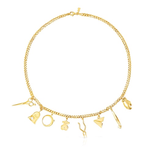 Colar Job charms em Prata Vermeil, Topázio e Pérola