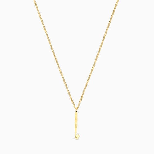 Collar Job pinzas con ba&ntilde;o de oro 18 kt sobre plata