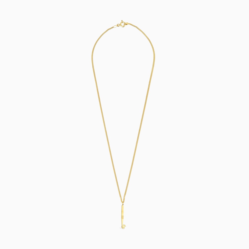 Collar Job pinzas con ba&ntilde;o de oro 18 kt sobre plata