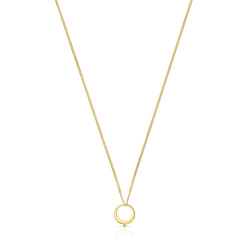 Silver Vermeil and Topaz Job ring Necklace image number 0