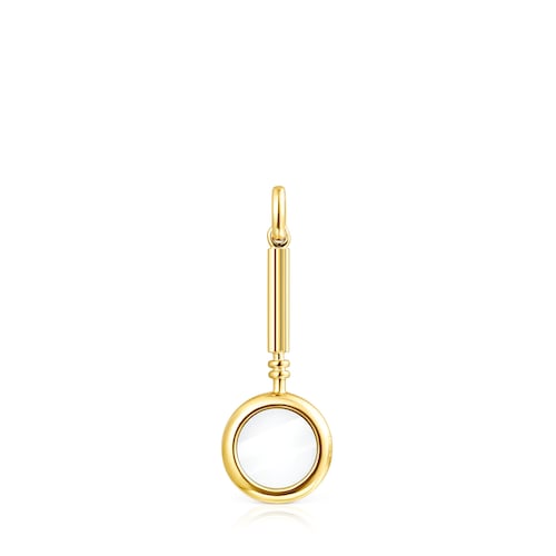 Colgante lupa con baño de oro 18 kt sobre plata Job image number 0
