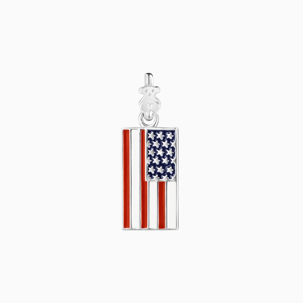 Silver and Enamel US Pendant