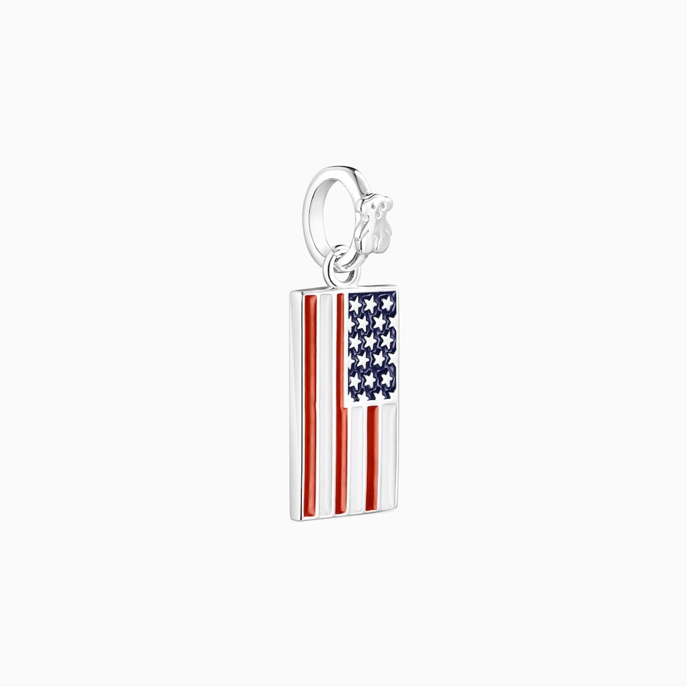 Silver and Enamel US Pendant