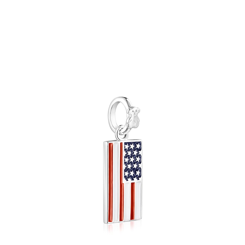 Colgante USA de plata y esmalte image number 1