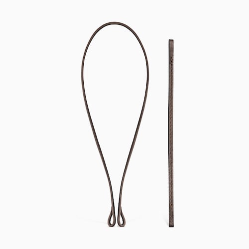 Pack Pulsera y Cadena Hold de cuero marr&oacute;n