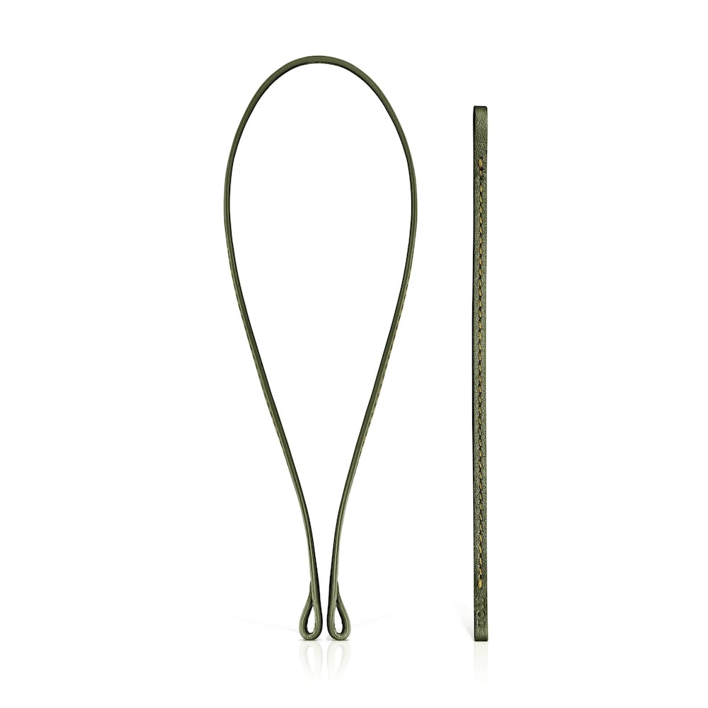 Pack Pulsera y Gargantilla de cuero marr&oacute;n Hold