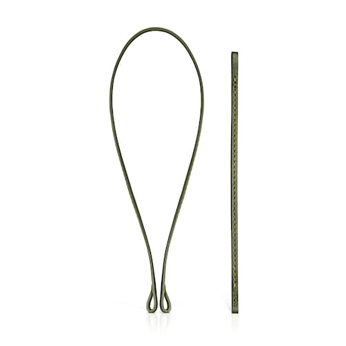 Pack Pulsera y Cadena Hold de cuero marr&oacute;n