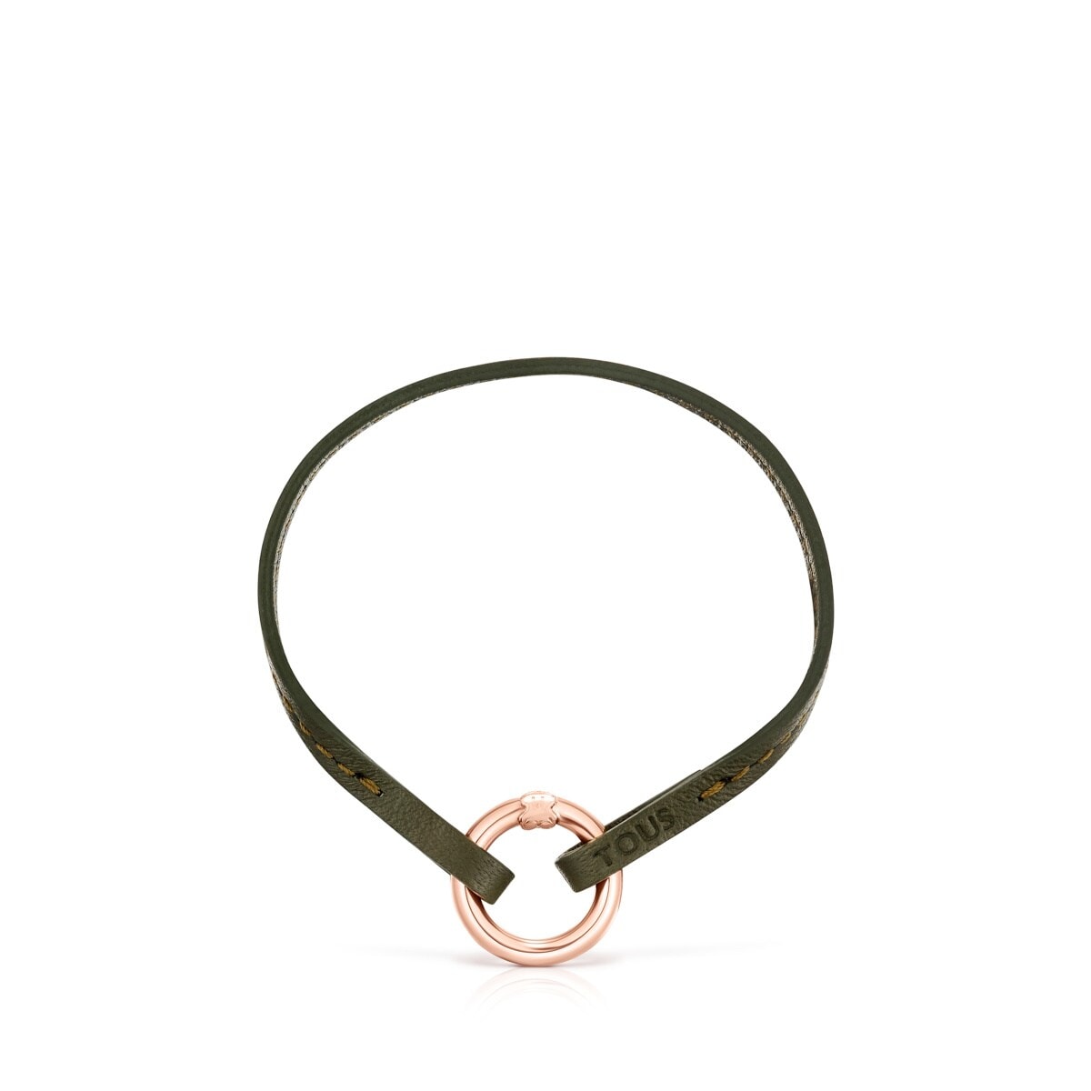Green Leather Hold Bracelet and Choker Set