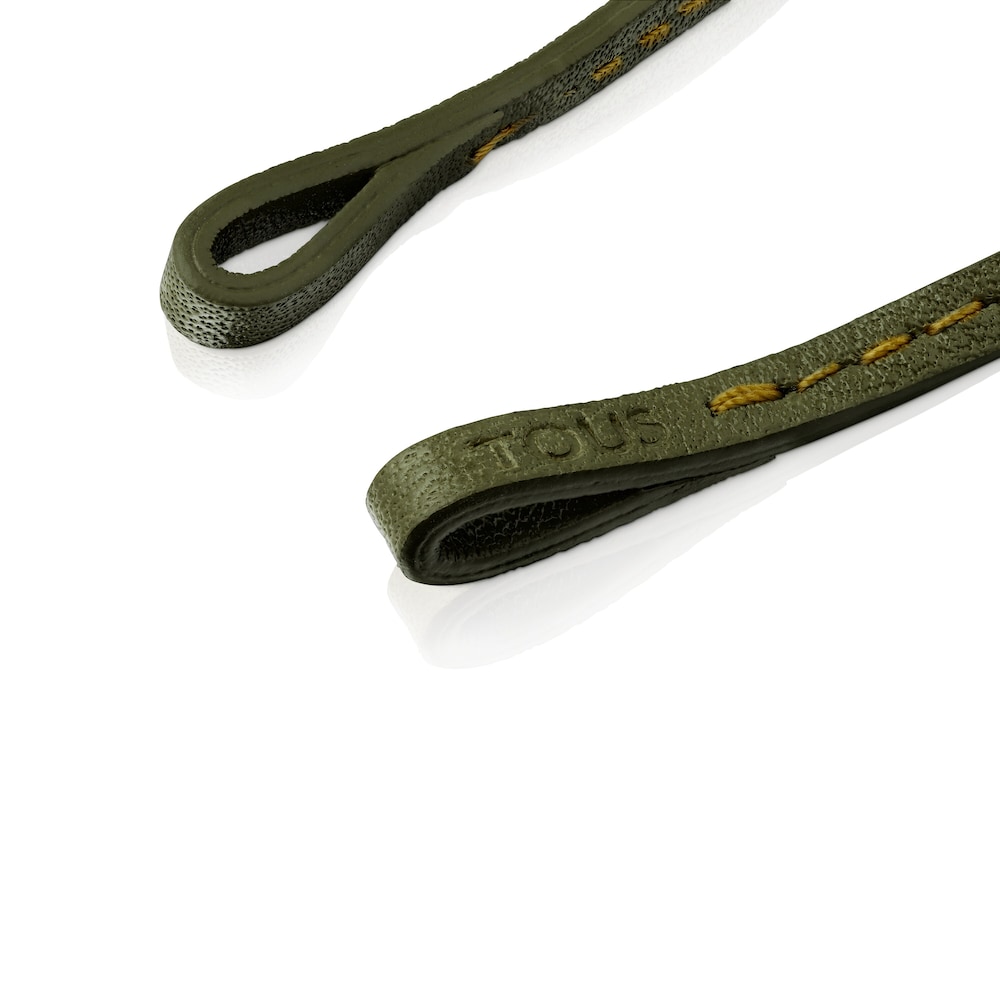 Pack Pulsera y Gargantilla de cuero marr&oacute;n Hold