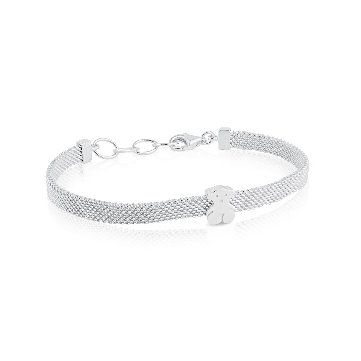Mesh Silver Bear Bracelet