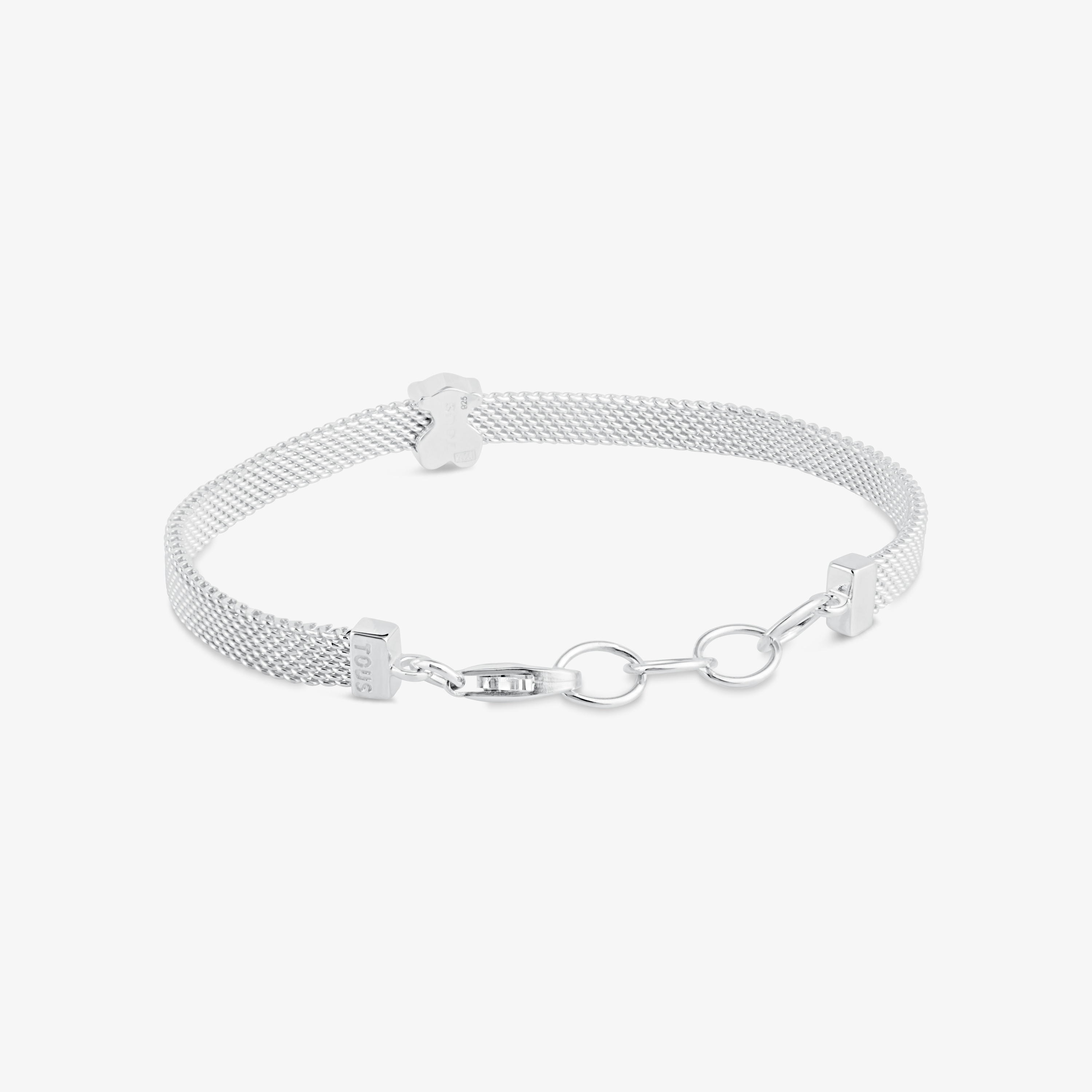 Mesh Silver Bear Bracelet
