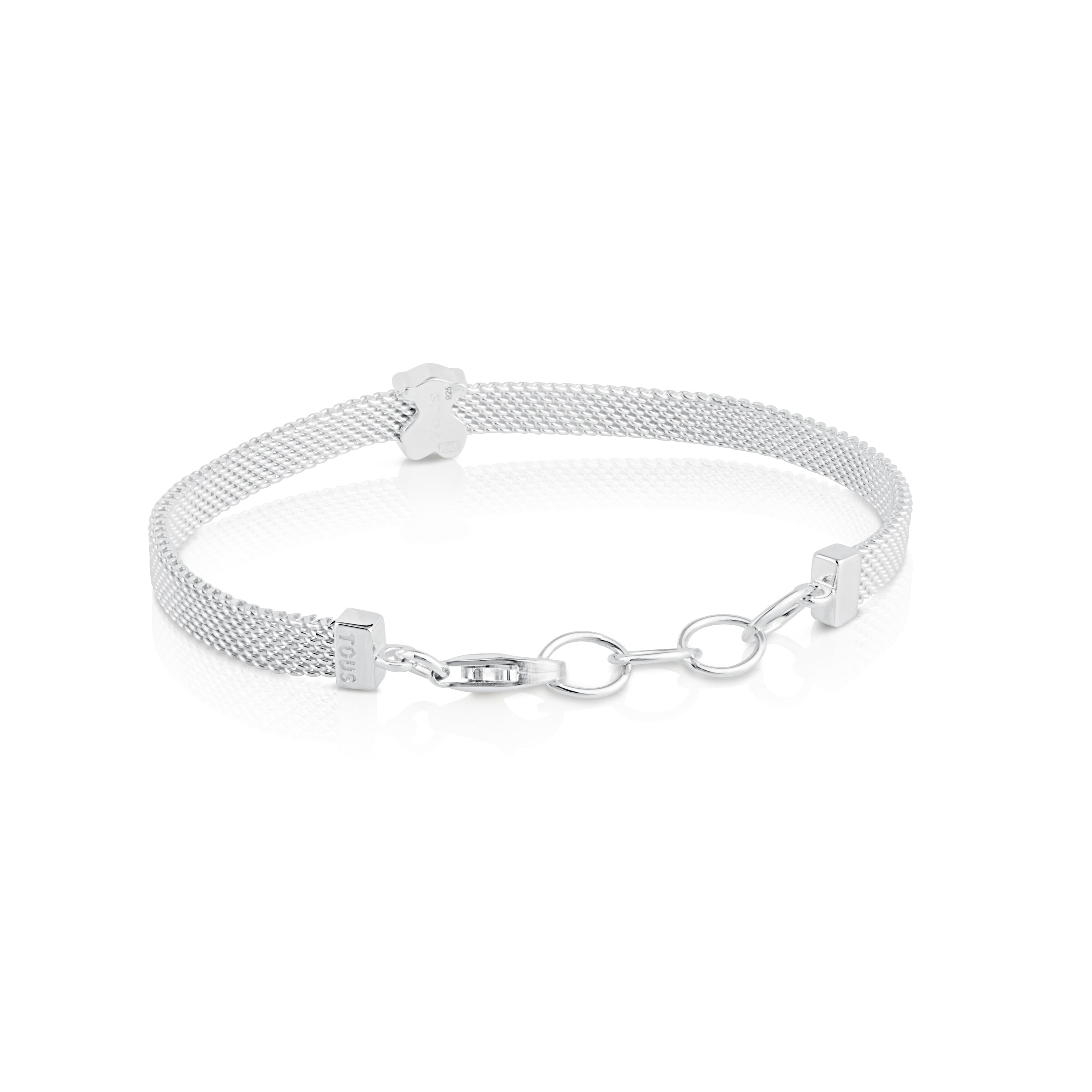 Mesh Silver Bear Bracelet