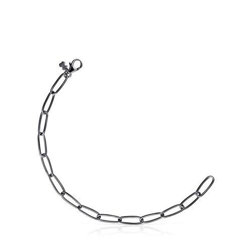 Dark Silver TOUS Chain oval Bracelet image number 0