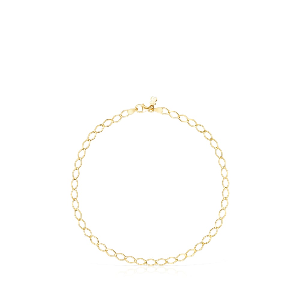 18K gold vermeil TOUS Chain rhombus Anklet